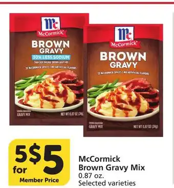 Albertsons McCormick Brown Gravy Mix offer