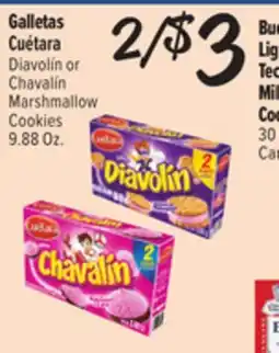 El Super Fresh Cuétara Diavolín or Chavalín Marshmallow Cookies offer