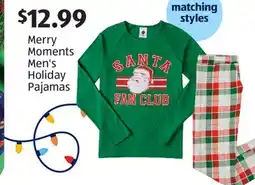 Aldi Merry Moments Men's Holiday Pajamas offer