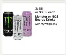 Walgreens Monster or NOS Energy Drinks offer