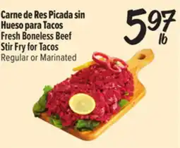 El Super Fresh Fresh Boneless Beef Stir Fry for Tacos offer