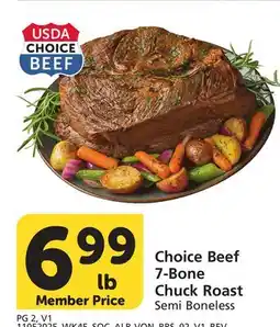 Albertsons Choice Beef 7-Bone Chuck Roast offer