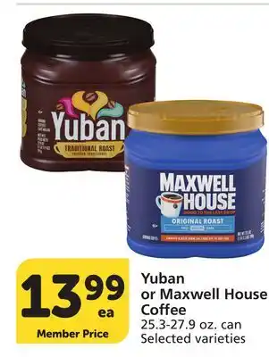 Albertsons Yuban or Maxwell House Coffee offer