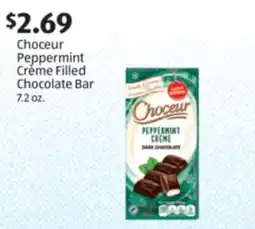 Aldi Choceur Peppermint Crème Filled Chocolate Bar offer