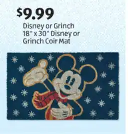 Aldi Disney or Grinch 18 x 30 Disney or Grinch Coir Mat offer