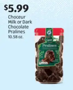 Aldi Choceur Milk or Dark Chocolate Pralines offer