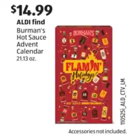 Aldi Burman's Hot Sauce Advent Calendar offer