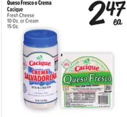 El Super Fresh Cacique Fresh Cheese 10 Oz. or Cream 15 Oz offer