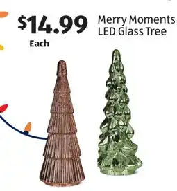 Aldi Merry Moments LED Glass Tree offer