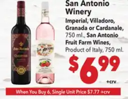 Vallarta Supermarkets San Antonio Winery offer