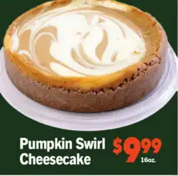 Vallarta Supermarkets Pumpkin Swirl Cheesecake offer