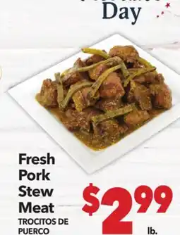 Vallarta Supermarkets Fresh Pork Stew Meat / TROCITOS DE PUERCO offer