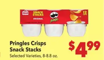 Vallarta Supermarkets Pringles Crisps Snack Stacks offer