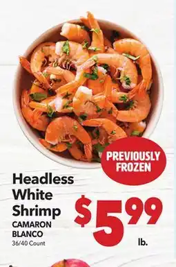 Vallarta Supermarkets Headless White Shrimp / CAMARON BLANCO offer