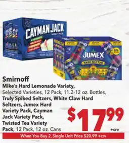 Vallarta Supermarkets Smirnoff Mike's Hard Lemonade offer