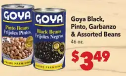 Vallarta Supermarkets Goya Black, Pinto, Garbanzo & Assorted Beans offer