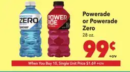 Vallarta Supermarkets Powerade or Powerade Zero offer