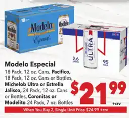 Vallarta Supermarkets Modelo Especial offer