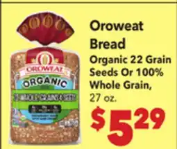 Vallarta Supermarkets Oroweat Bread offer