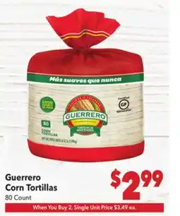 Vallarta Supermarkets Guerrero Corn Tortillas offer