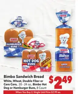 Vallarta Supermarkets Bimbo Sandwich Bread offer