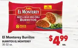 Vallarta Supermarkets El Monterey Burritos / BURRITOS EL MONTEREY offer