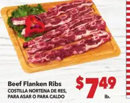 Vallarta Supermarkets Beef Flanken Ribs / COSTILLA NORTENA DE RES, PARA ASAR O PARA CALDO offer