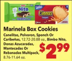 Vallarta Supermarkets Marinela Box Cookies offer