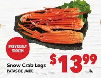 Vallarta Supermarkets Snow Crab Legs / PATAS DE JAIBE offer