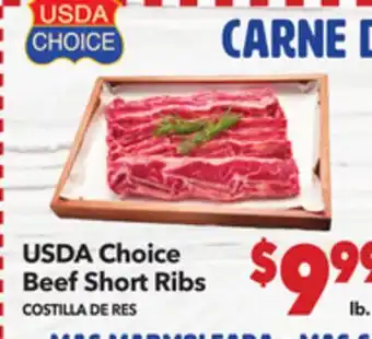 Vallarta Supermarkets USDA Choice Beef Short Ribs/COSTILLA DE RES offer