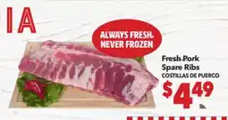 Vallarta Supermarkets Fresh Pork Spare Ribs / COSTILLAS DE PUERCO offer