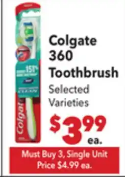 Vallarta Supermarkets Colgate 360 Toothbrush offer