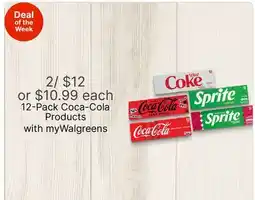 Walgreens 12-Pack Coca-Cola Products offer