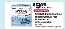 Grocery Outlet SimplyGO Italian Sparkling Mineral Water, 12 Pack offer
