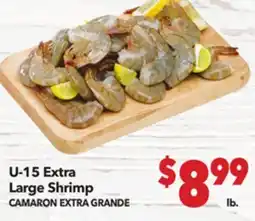 Vallarta Supermarkets U-15 Extra Large Shrimp / CAMARON EXTRA GRANDE offer