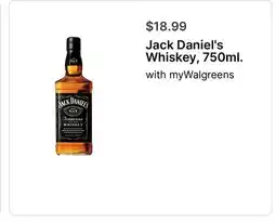 Walgreens Jack Daniel's Whiskey, 750ml offer