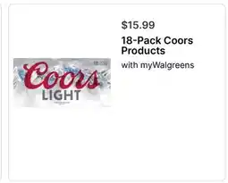 Walgreens 18-Pack Coors Products offer