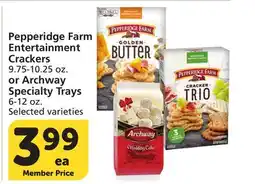 Vons Pepperidge Farm Entertainment Crackers 9.75-10.25 oz. or Archway Specialty Trays 6-12 oz offer