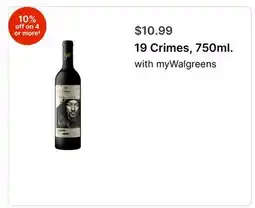 Walgreens 19 Crimes, 750ml offer
