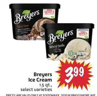 Foodmaxx Breyers Ice Cream offer