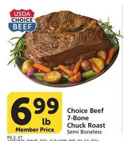 Vons Choice Beef 7-Bone Chuck Roast offer