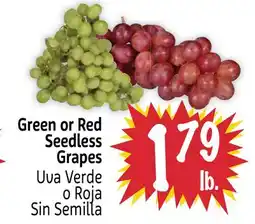 Foodmaxx Green or Red Seedless Grapes offer