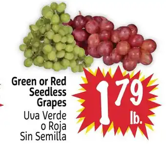 Foodmaxx Green or Red Seedless Grapes offer