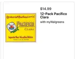 Walgreens 12-Pack Pacifico Clara offer