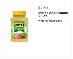 Walgreens Mott's Applesauce offer