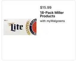 Walgreens 18-Pack Miller Products offer