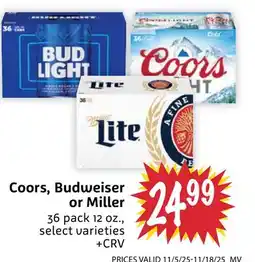 Foodmaxx Coors, Budweiser or Miller offer