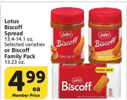 Vons Lotus Biscoff Spread 13.4-14.1 oz. Selected varieties or Biscoff Family Pack 13.23 oz offer