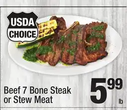 Super King Markets Beef 7 Bone Steak or Stew Meat offer