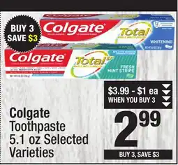 Super King Markets Colgate Toothpaste offer